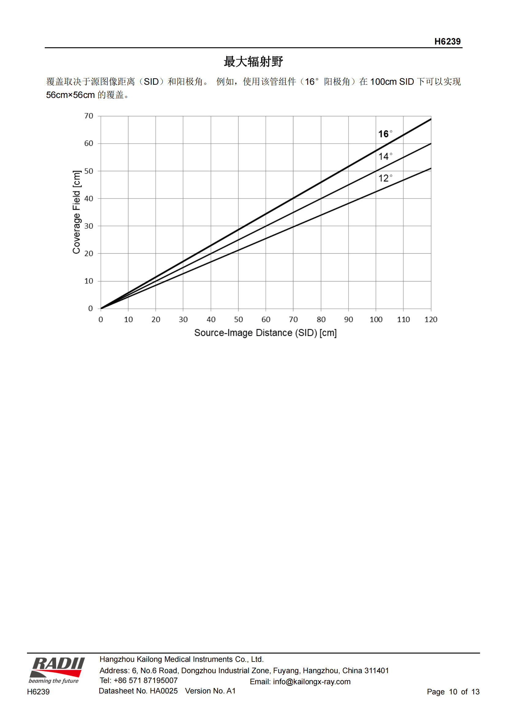 凯龙 H6239 X射线管 10