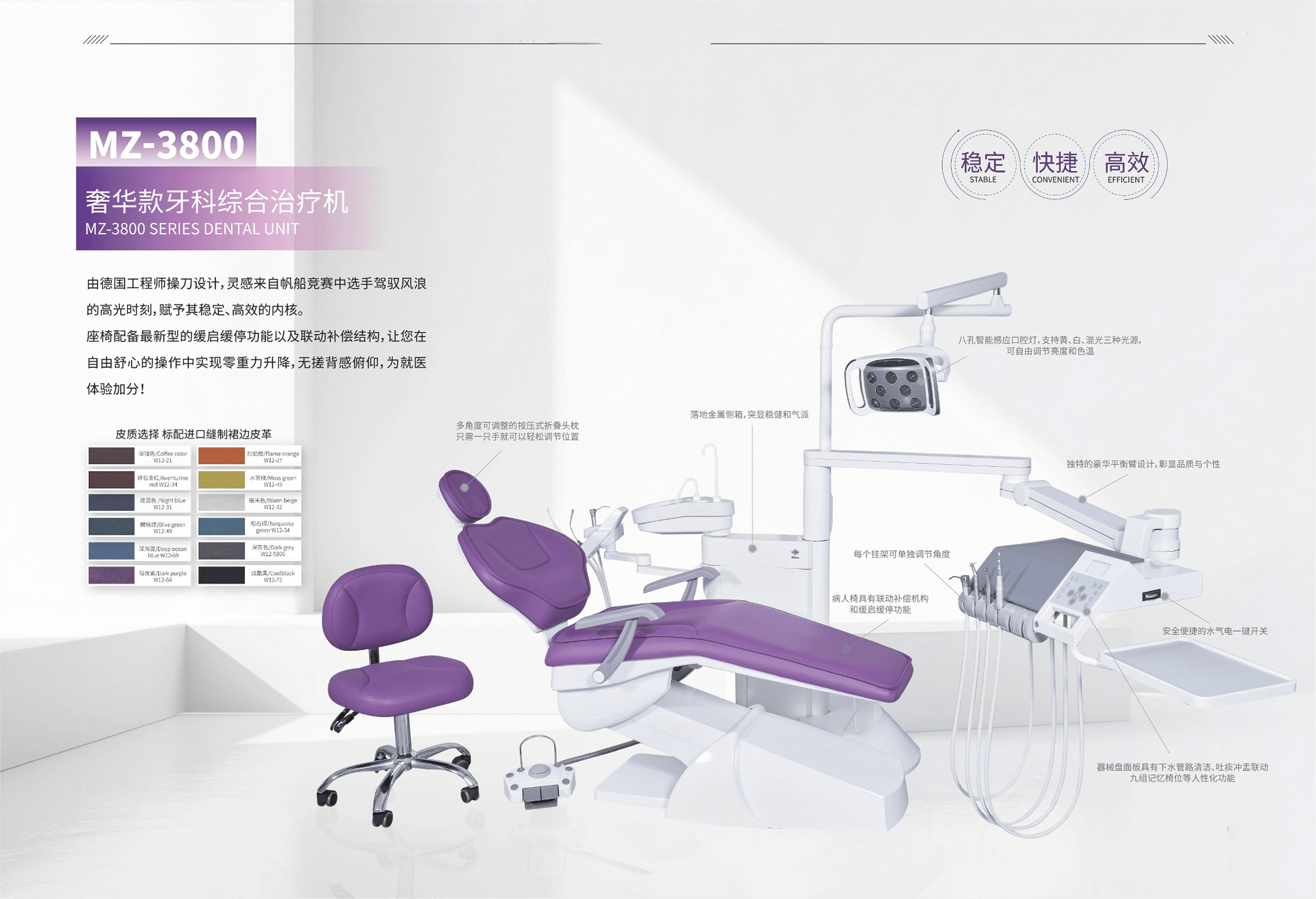 MZ-3800奢华款牙科综合治疗机 1