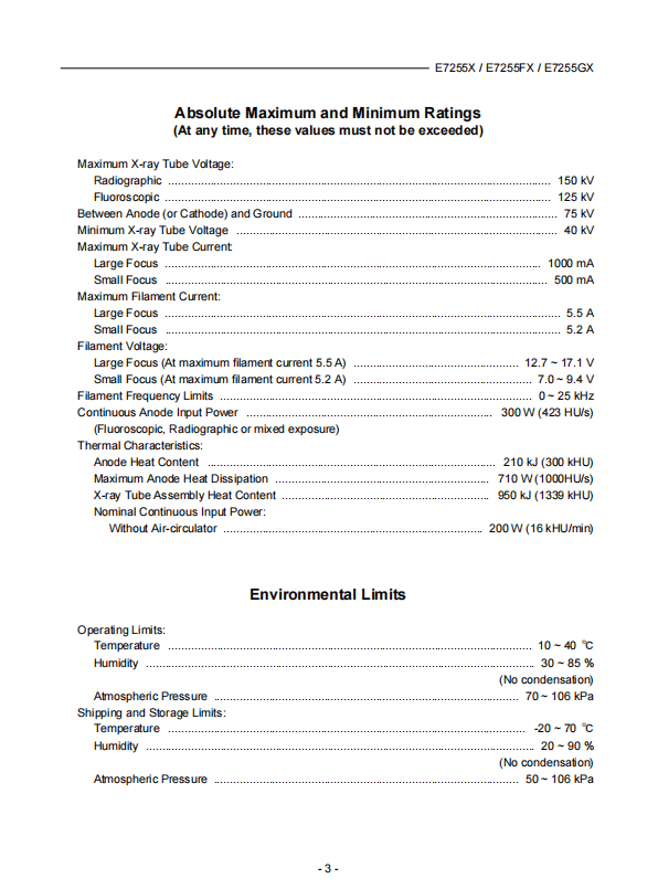 佳能（原东芝Toshiba）E7255X球管 3