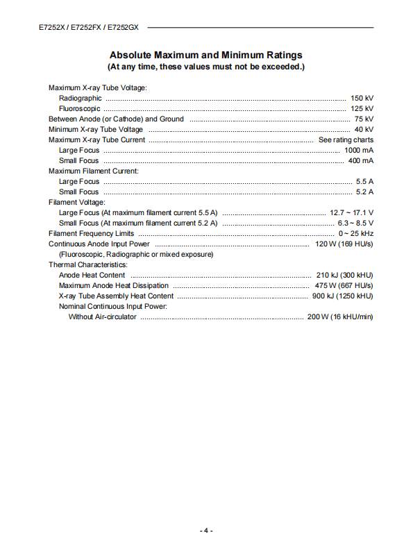 东芝Toshiba E7252X球管 4