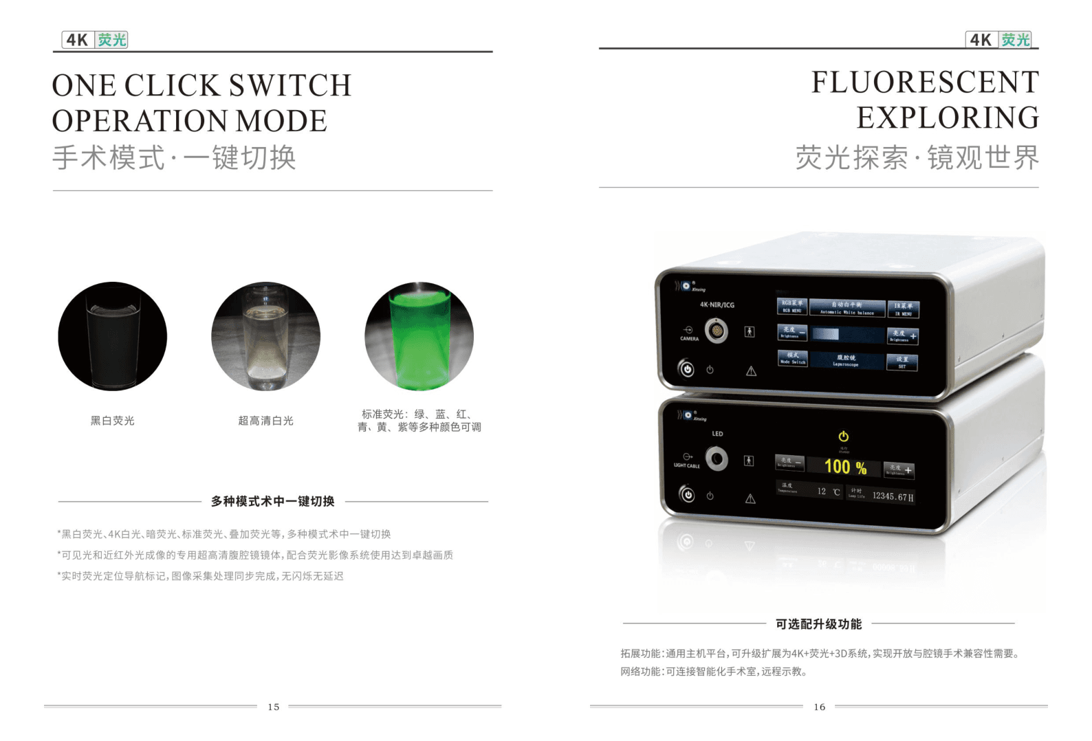 4cmos 4K+IR（荧光）微创手术智能视觉影像系统 2