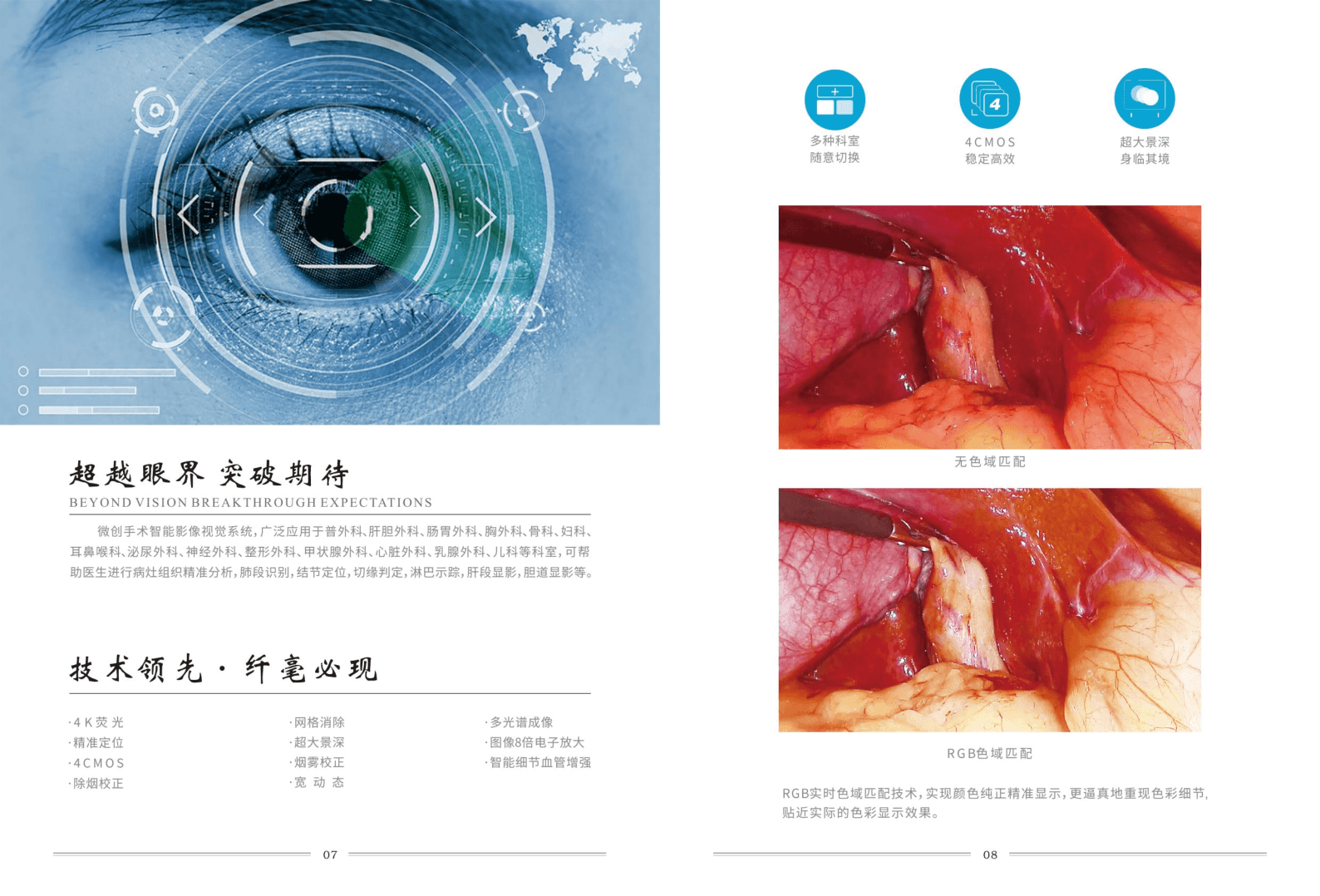 4cmos 4K+IR（荧光）微创手术智能视觉影像系统 5