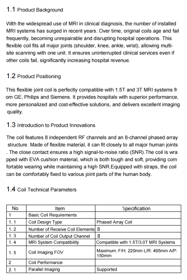 8-Channel Flexible Joint Coil for MRI 2