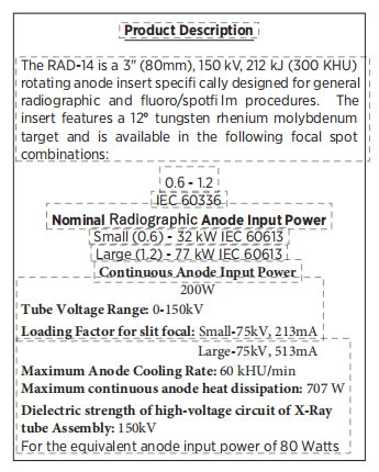 VAREX RAD-14/Diamond 1